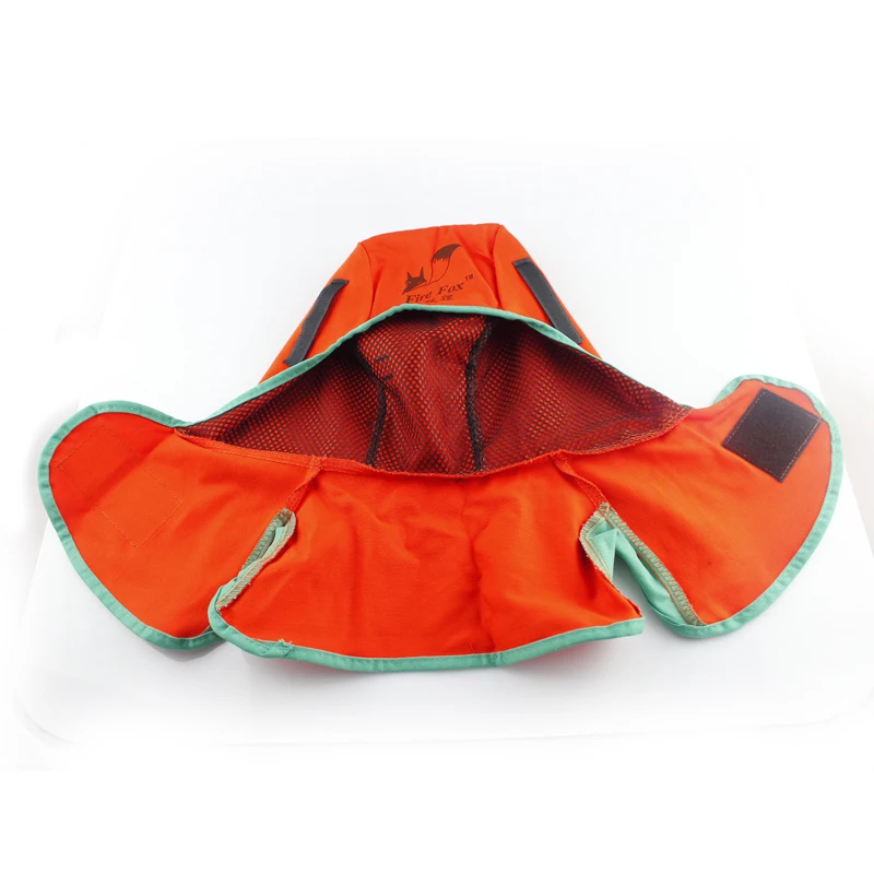 Сварочный шлем сварщика капот Шлем пожарной огнестойкость оранжевый хлопка FR - Фото №1