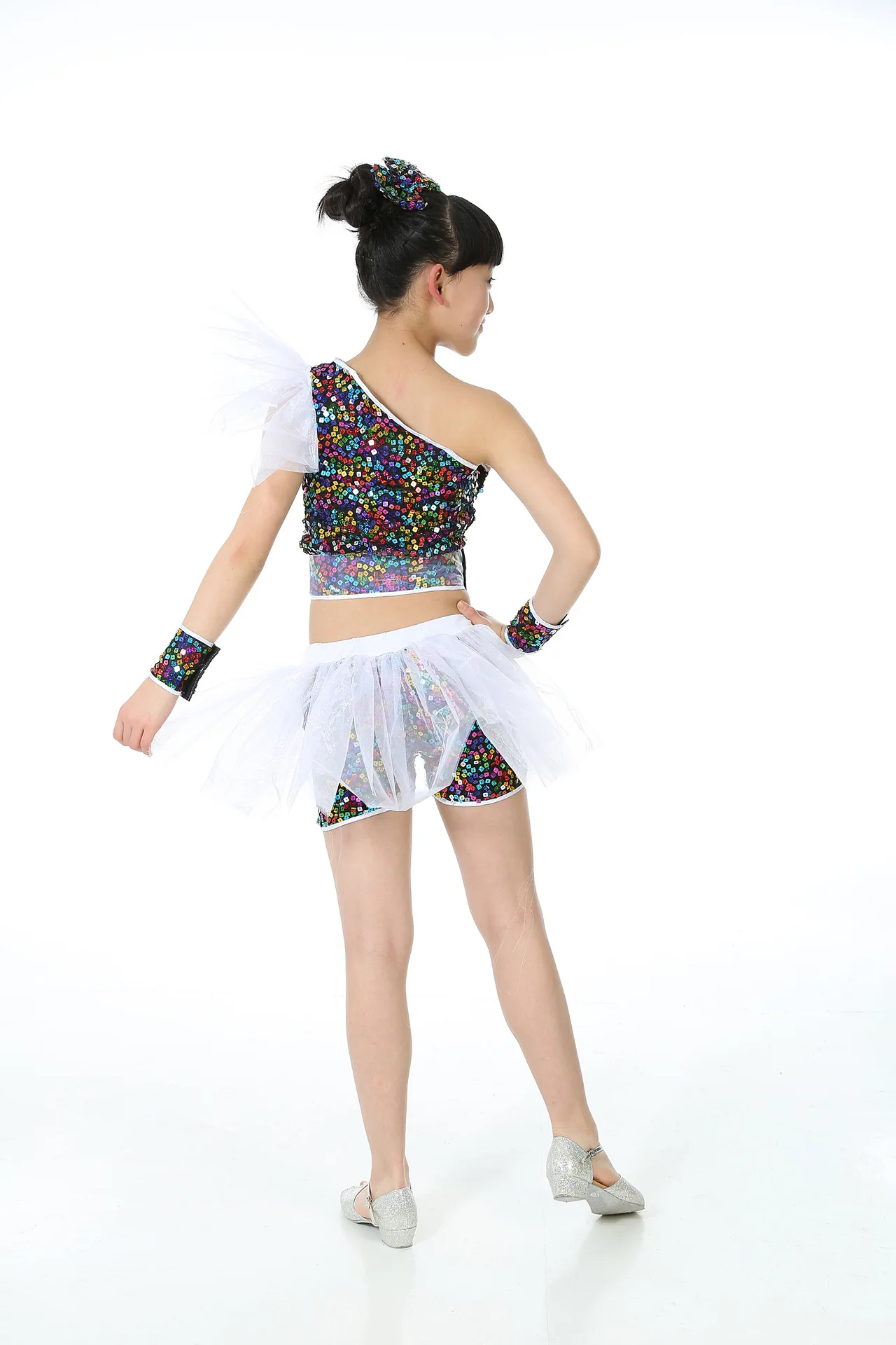 Girls Ballroom Dancewear Sequins Jazz Dance Costume Children DS Clothes Cheerleaders Costumes Music Festival Clothing | Тематическая
