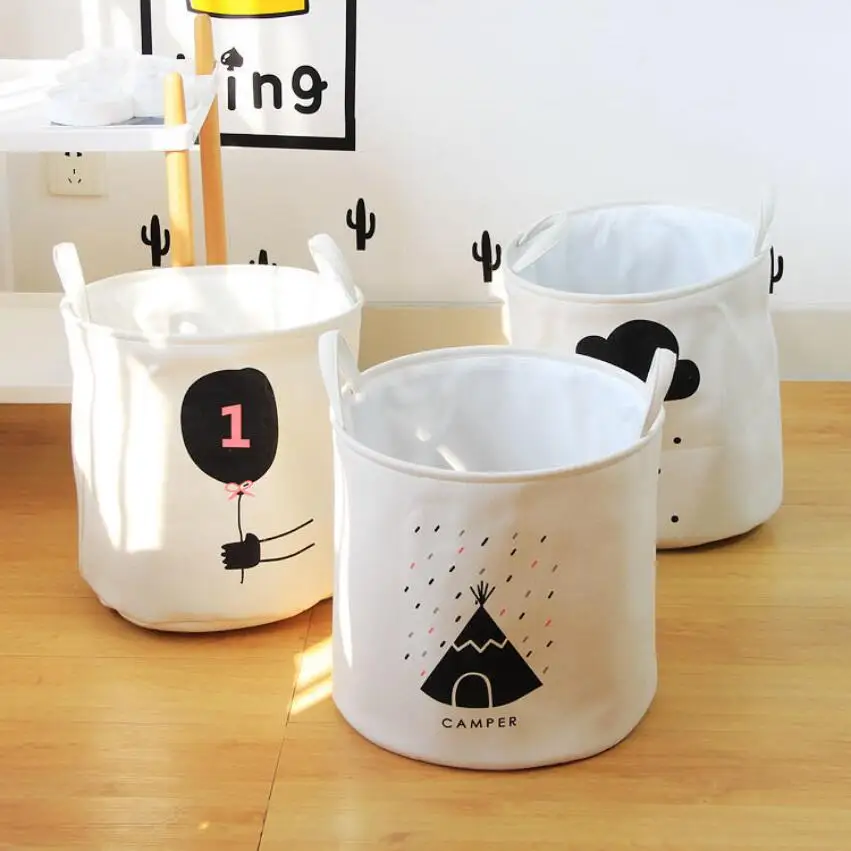 

The New Lovely Laundry Hamper Clothes Storage Baskets Home decoration storage barrel kids toy organizer Storage basket AU812