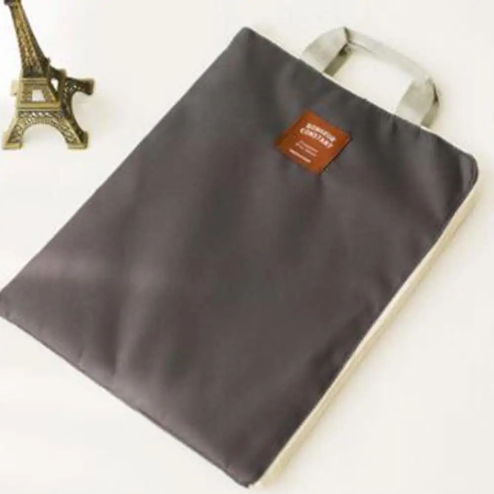 dark gray Холщовая Сумка для документов A4 папка с двумя пряжками Сумка для документов водонепроницаемый бумажный Органайзер офисные школьные канцелярские принадлежности - Цвет: dark gray