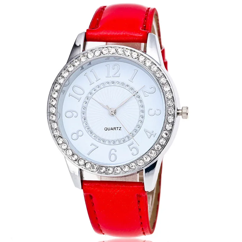 2019 горячая распродажа мода цифровой узор Кожаный Ремешок Модные Кварцевые