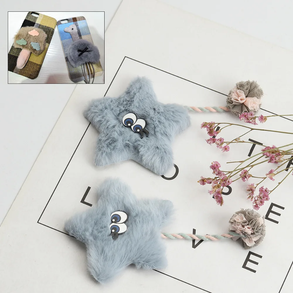 5 шт. 13 см Плюшевые аксессуары ручной работы сделай сам Синий Розовый пентаграмма