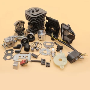 Поршень цилиндра 38 мм, карбюратор, катушка зажигания, барабан сцепления Набор масляного насоса для HUSQVARNA 136, 137, 141, 142, запчасти для двигателя бензопилы