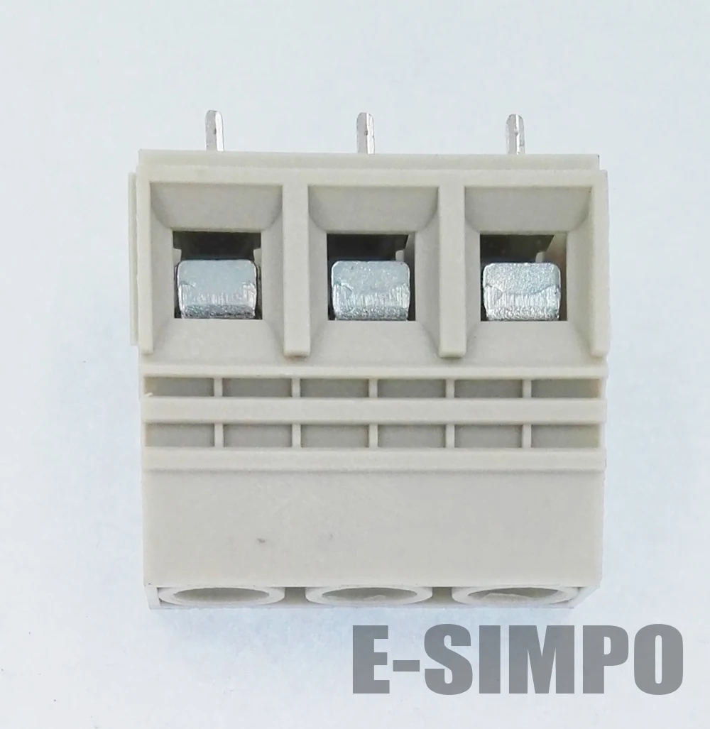 1016A 10.16 3P PCB винтовой клеммный блок прямой 10 16 мм 650V57A 22срг 8awg 1 полюс с 2 припоями