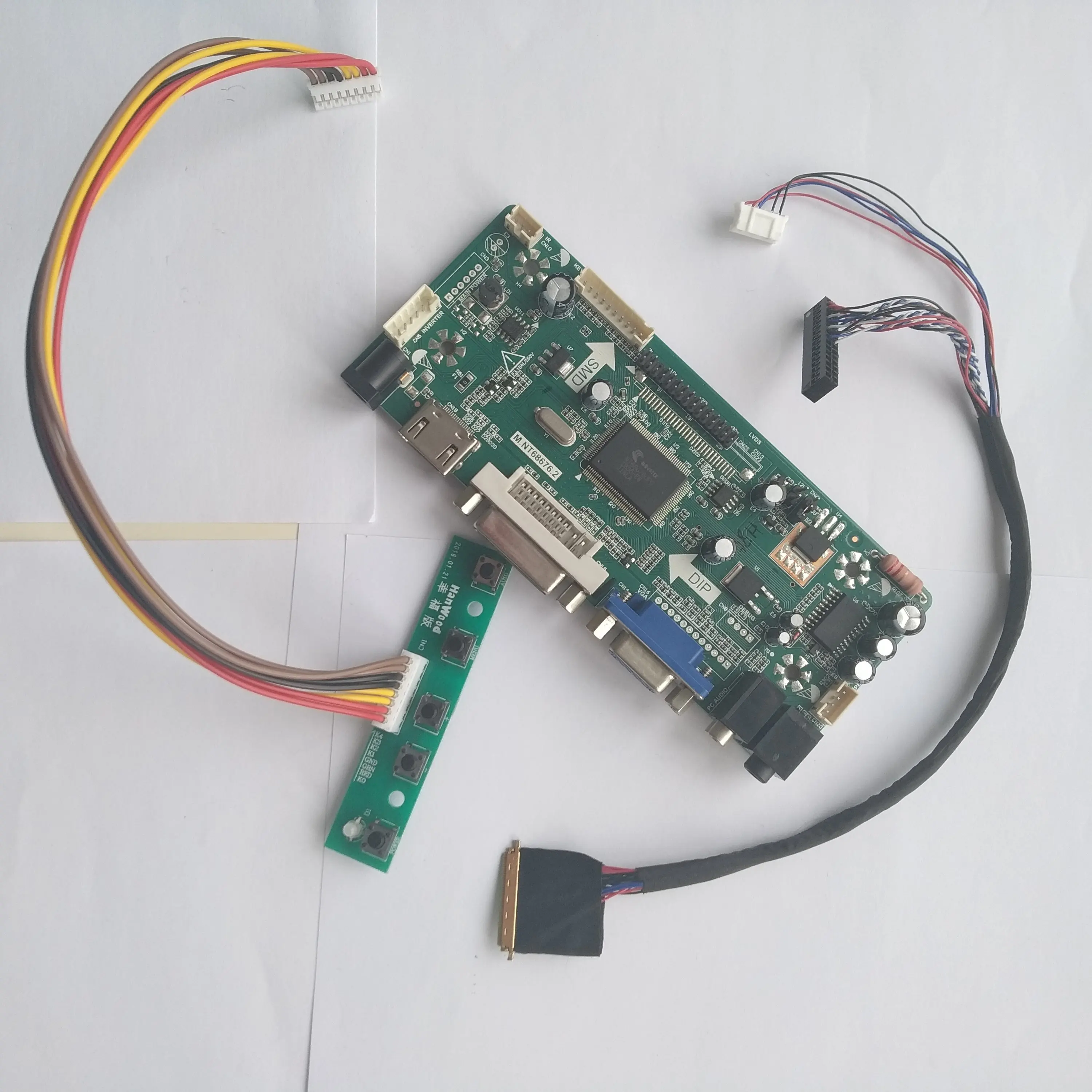 HDMI DIY светодиодный VGA ЖК-дисплей плата контроллера комплект для N156BGE-L11/L21 1366X768 Монитор 15," панель Экран М. NT68676 DVI