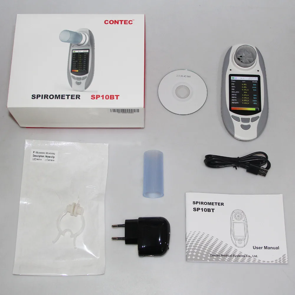 CONTEC SP10BT цифровое Легочное объемное устройство спирометр функции легочного аппарата CE