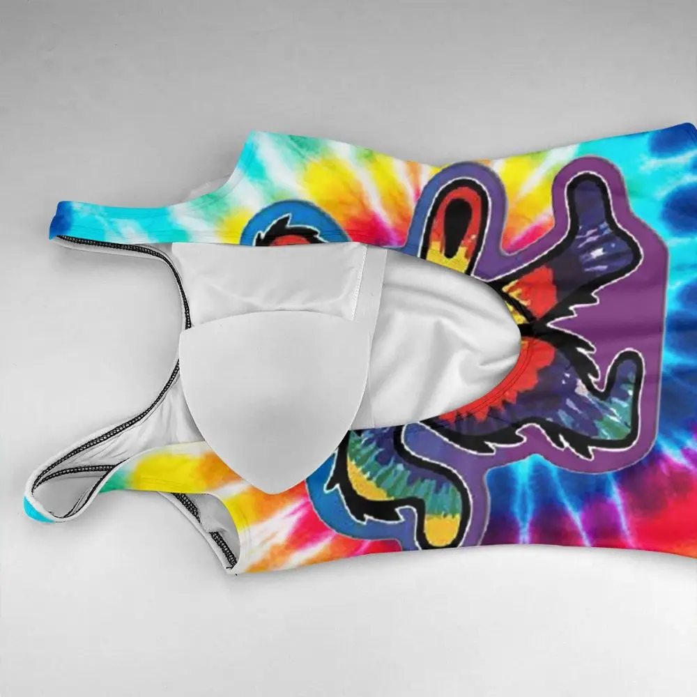 Tie Dye танцевальный купальный костюм с мишками женский цельный купальник Монокини