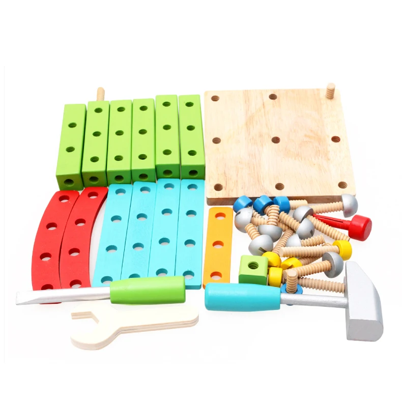 Chanycore Детские Обучающие Развивающие деревянные игрушки блоки винты гайки сборка