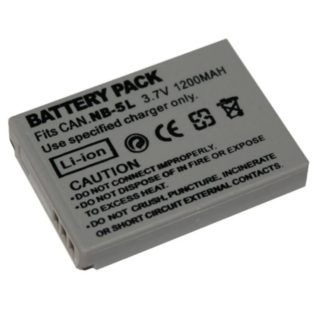 1 шт. 1200 мАч NB-5L NB5L батарея с одним зарядным устройством для Canon PowerShot SX210 SD990 IS SX230 |