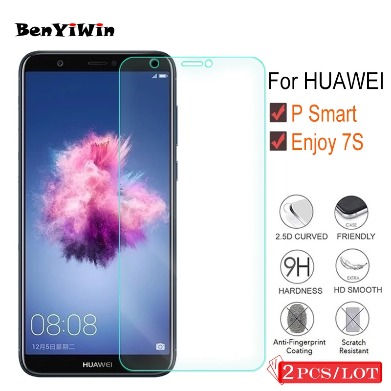 Закаленное стекло премиум-класса для Huawei P Smart 2 шт. защита экрана прозрачная