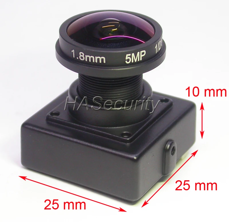 Мини блок стиль 25x25x10 мм камера рыбий глаз 1,8 мм объектив 5MP/4MP AHD 1/2. " sony STARVIS IMX335 CMOS+ FH8538 модуль камеры видеонаблюдения