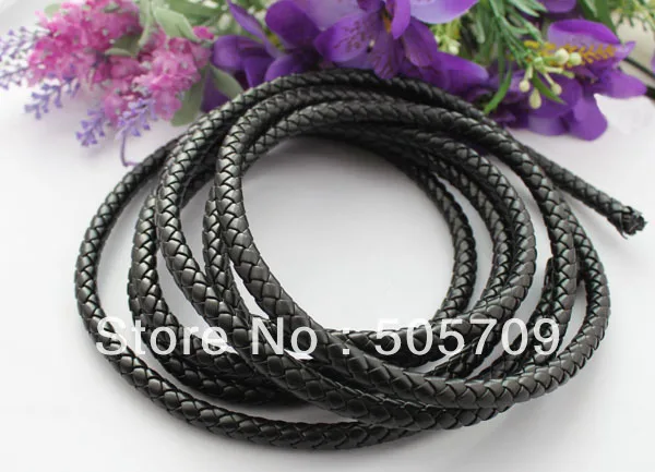 3 метра 8 мм Плетеный кожаный шнур #22514 #22515 бесплатная доставка|leather cord meter|leather