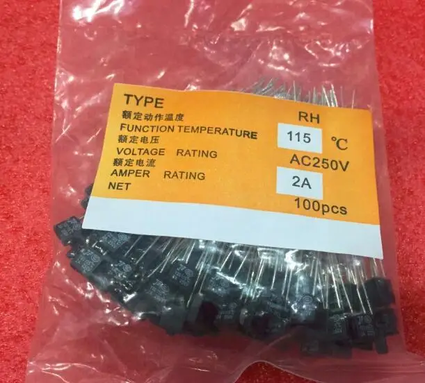 100pcs RH 145C 145Degree 140 Thermal Fuse temperature fuse 2A 250V fan motor thermal | Обустройство дома