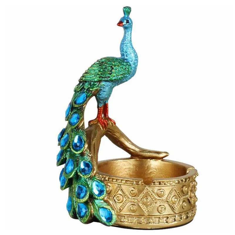 European Resin Creative Individual Restaurant Bar KTV Large Peacock Ashtray Dishes for Birthday Gifts | Мебель