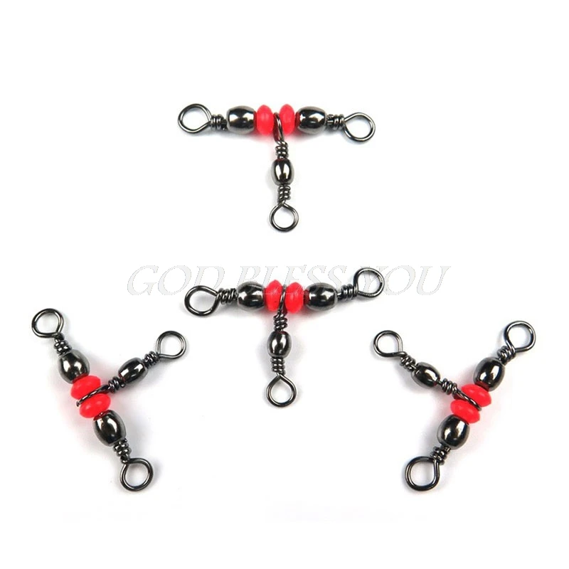 20 шт. 3 ходовой латунный рыболовный роликовый поворотный подшипник соединитель