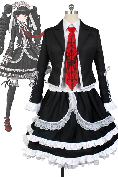 Женский костюм для косплея Danganronpa Celestia Ludenberg Хэллоуина полный комплект|cosplay