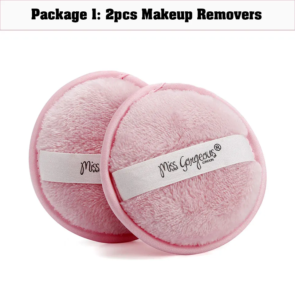 2pcs Бренд Miss Gorgeous Губка из микроволокна для макияжа косметический инструмент для макияжа для снятия макияжа Губка для очистки основы - Цвет: 2pcs