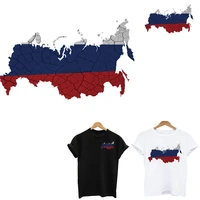 russian map stripes application of one iron on patches applications ironing printing for clothing heat transfer stickers patch