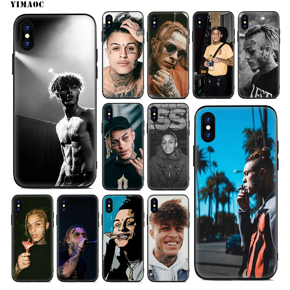 YIMAOC Lil Skies Soft Silicone Case for iPhone 11 Pro Xr Xs Max X or 10 8 7 6 6S Plus 5 5S SE |