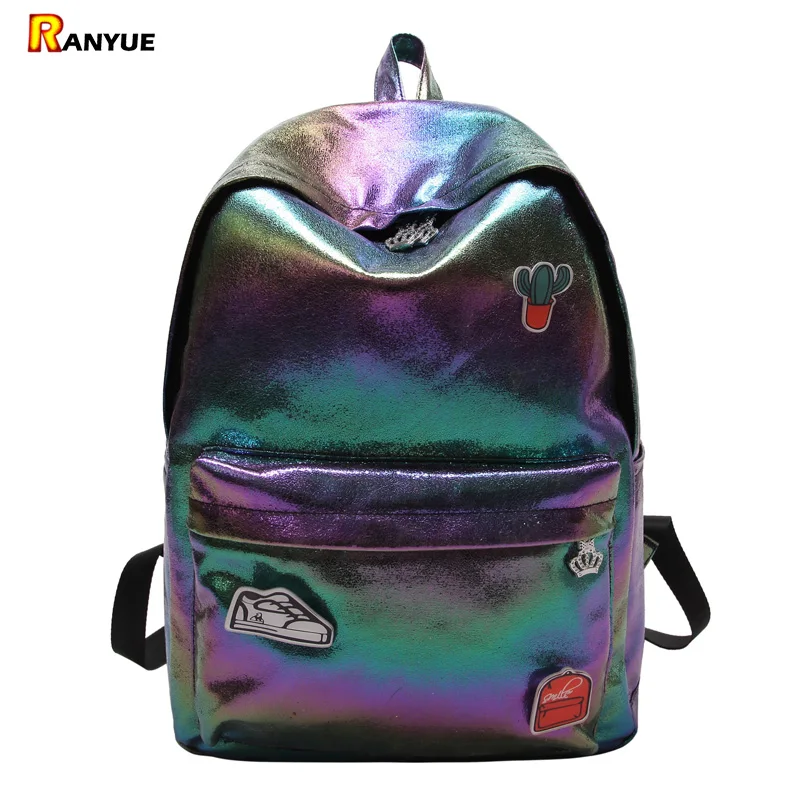 Ombre рюкзак Для женщин кожаный Mochila Винтаж рюкзаки для девочек подростков школьные