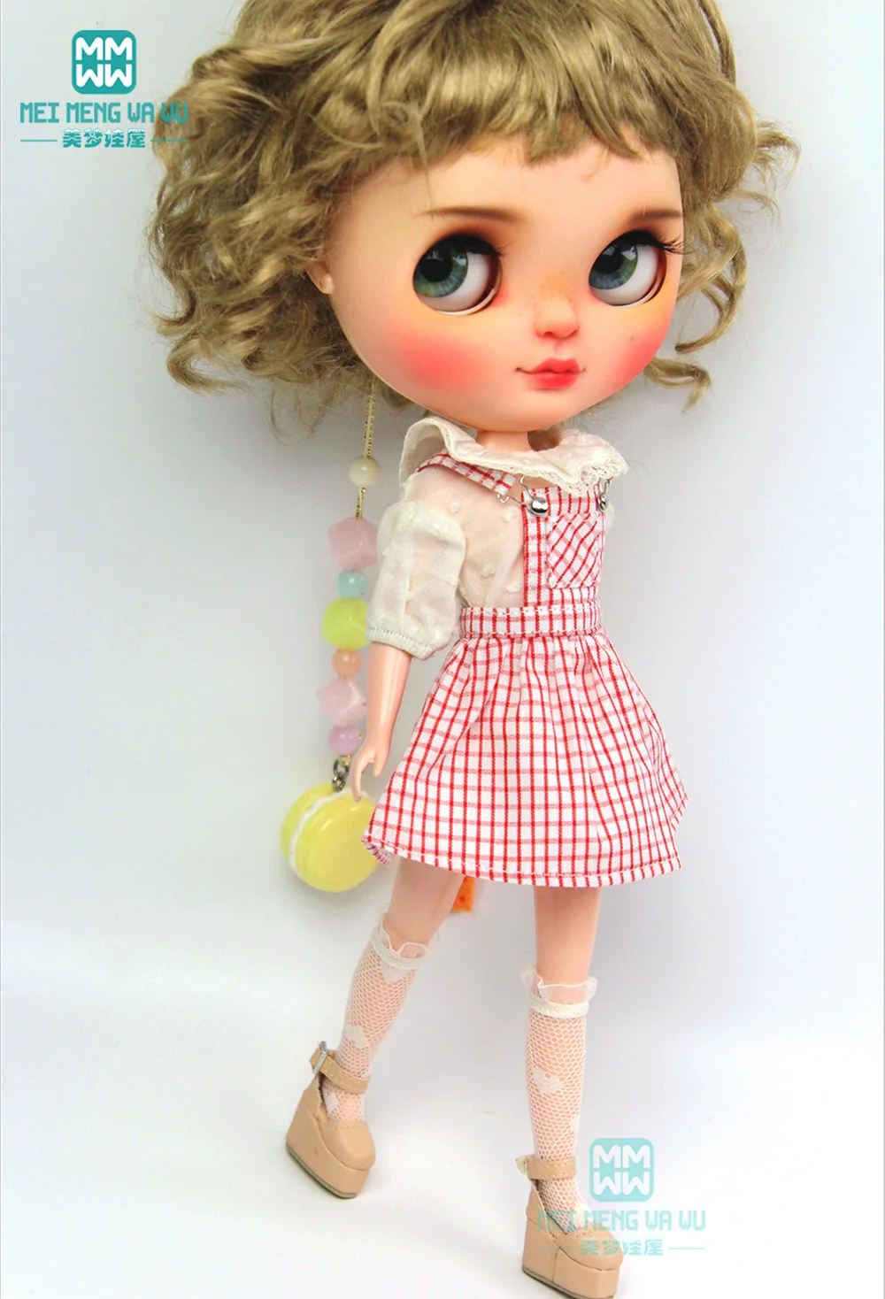 1 шт. Blyth Одежда модное кофейное платье на бретелях, футболка для Blyth Azone 1/6 аксессуары для кукол