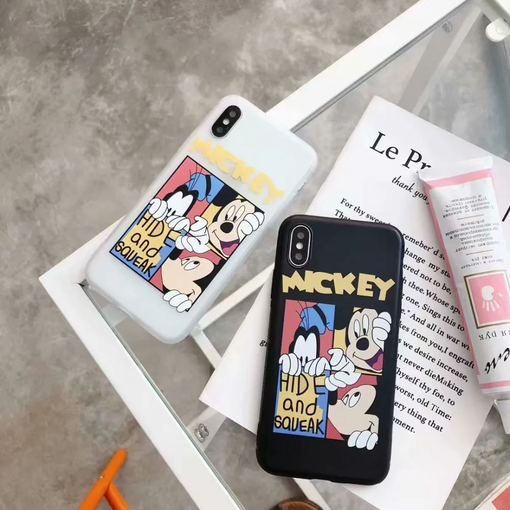 Hazy beauty For iphone 6 6plus Case Luxury Cartoon Mickey Pattern Silicone Soft Phone Cases X 8 7 7Plus Back Cover |