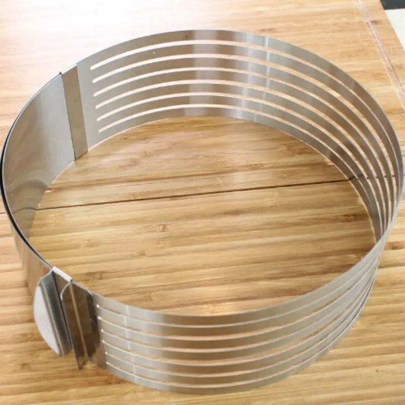 Круглая Регулируемая овощерезка для тортов из нержавеющей стали от 9 до 12 дюймов