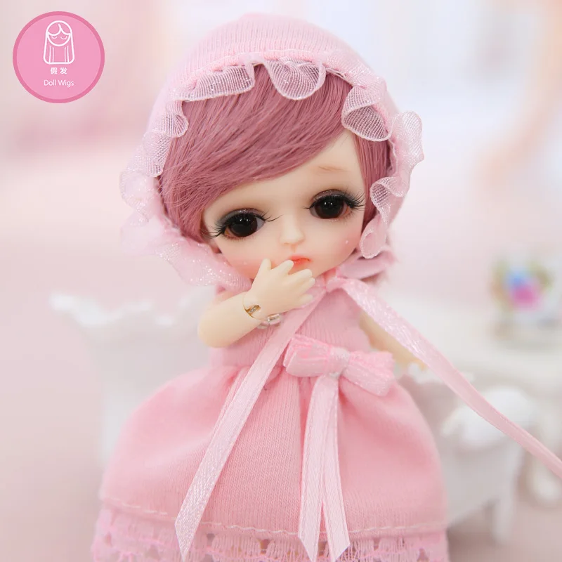 Парик для куклы BJD L12 # бесплатная доставка размер 9 см 1/12 высокотемпературный