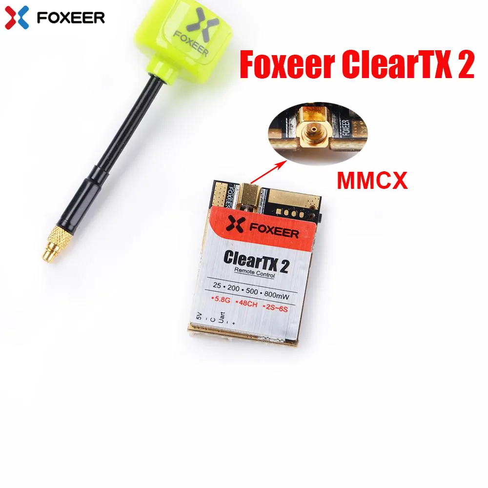 Foxeer ClearTX 2 5 8G VTX 48CH 25/200/800mW регулируемый передатчик поддержка 6S с леденцом 2/пагода