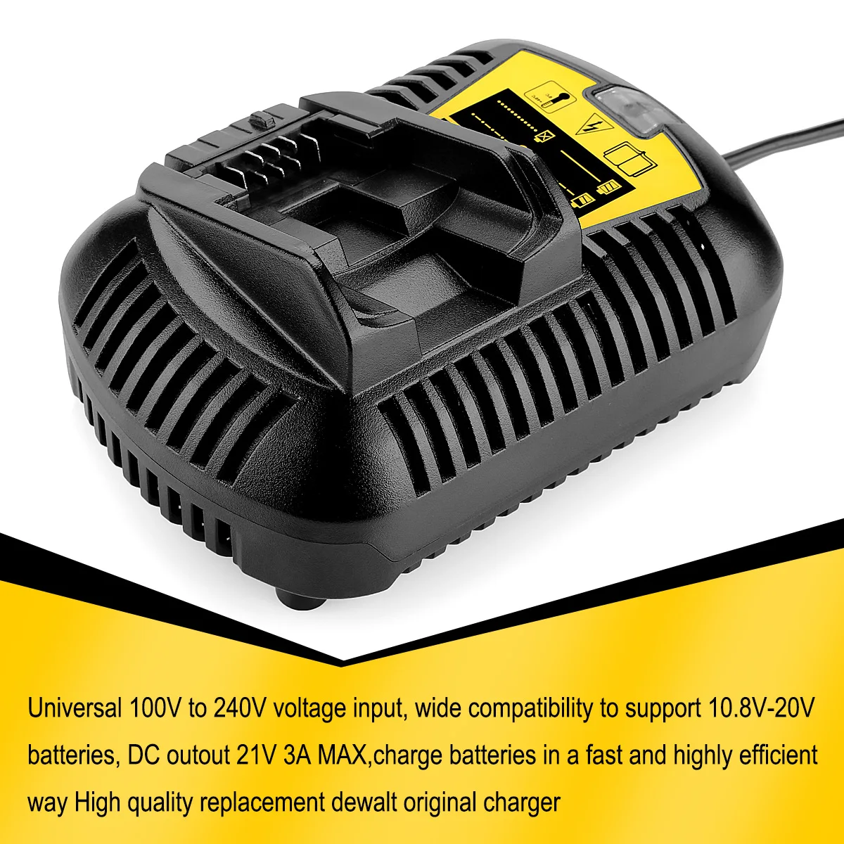 GTF 3A 10,8 v-20 V MAX для Dewalt DCB105 Li-Ion Батарея Зарядное устройство DCB121 DCB140 DCB141 DCB180 DCB181 Мощность инструменты Батарея Зарядное устройство