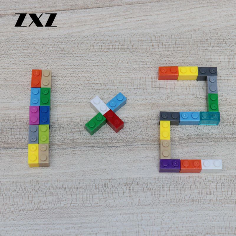 100 шт./лот 1x2 DIY строительные блоки наборы блоков аксессуары совместимые с MOC
