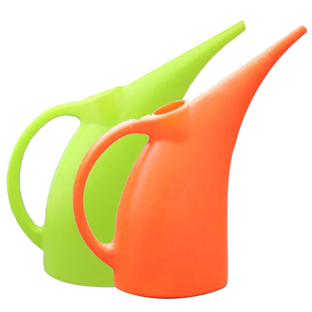 2Pcs Lightweight Watering Can Garden Plants Indoor Outdoor 2L Orange&ampGreen | Дом и сад