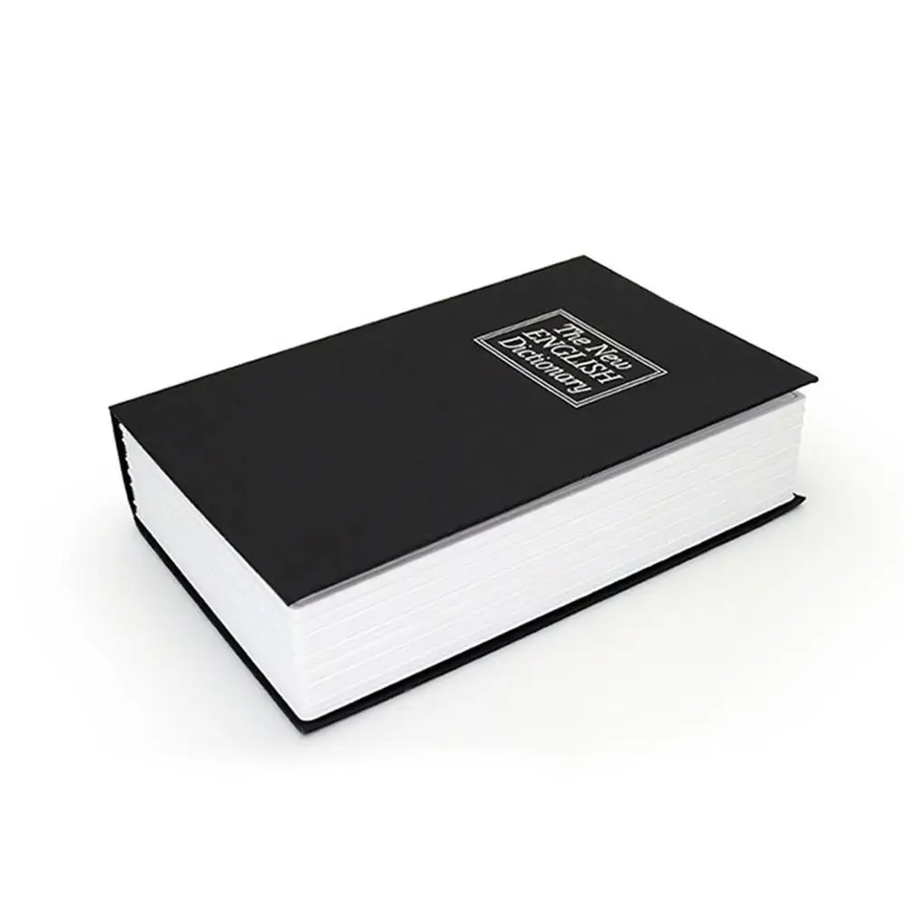 Черный Безопасный английский словарик ключ стиль копилка Сейф деньги монеты сохранение коробка Прекрасный подарок для ребенка день рождения - Цвет: Черный