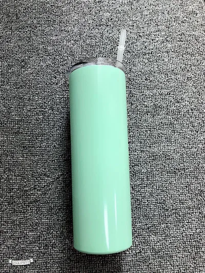 20oz Skinny TumblerM Пустой 20 унций винный стакан с соломинкой из нержавеющей стали с двойными стенками с вакуумной изоляцией кружка персонализированный Тощий стакан Прямая поставка - Цвет: 20oz Skinny TumblerM