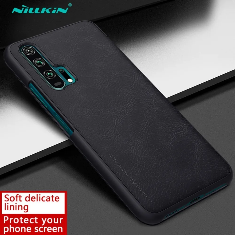 Black Case for Huawei Honor 20s Honor 20 Pro NILLKIN vintage Qin Series Case For Huawei Honor 20 cover Wallet Flip Leather Case - Цвет: Black