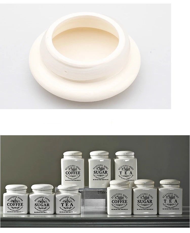 3 Pcs Set Tea Coffee Sugar Sealed Jars Cafe Home Storage Sauce Bottle Keeper Food Container Vial Tank Canister Sucrier En Verre