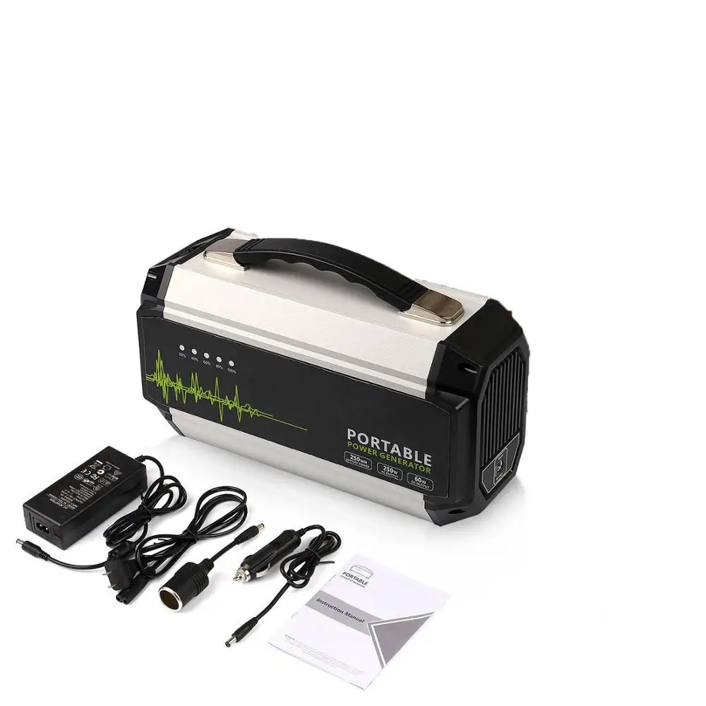Портативный Мощность станция 250Wh CPAP Батарея Солнечные генераторы источник