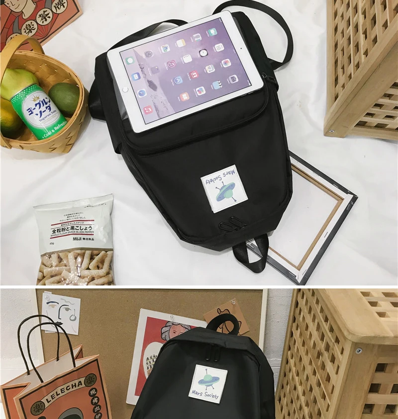 DCIMOR Waterproof nylon Women Backpack Female Transparent Front-pocket Travel Backpack Detachable student schoolbag book Mochila