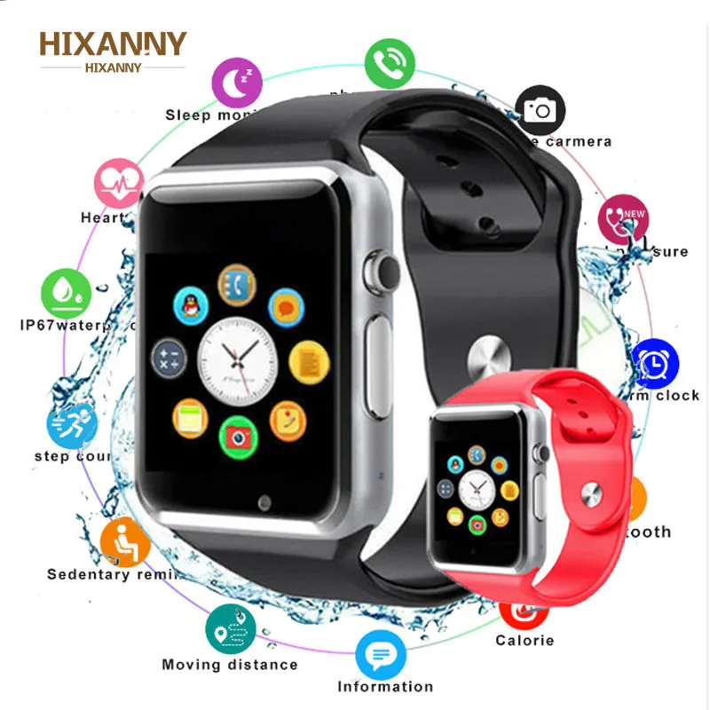 A1 наручные часы Bluetooth Смарт спортивные Шагомер с сим камерой Smartwatch для Android HUAWEI не