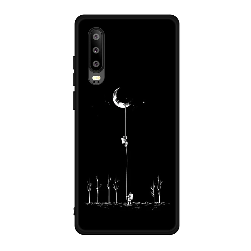 22 Черный чехол с узором для huawei P30 P20 P10 Pro Lite задняя крышка чехол для huawei P8 P9 Lite цветной узор матовый чехол - Цвет: 22