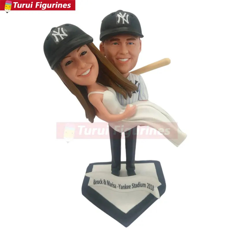 Bobblehead Жених персонализированные Свадебный торт Топпер свадебный | Дом и сад