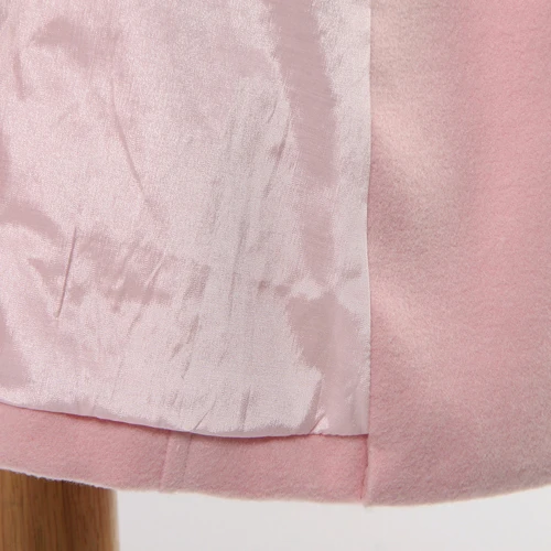 Женское тонкое шерстяное пальто теплая длинная куртка Тренч ветровка розовая