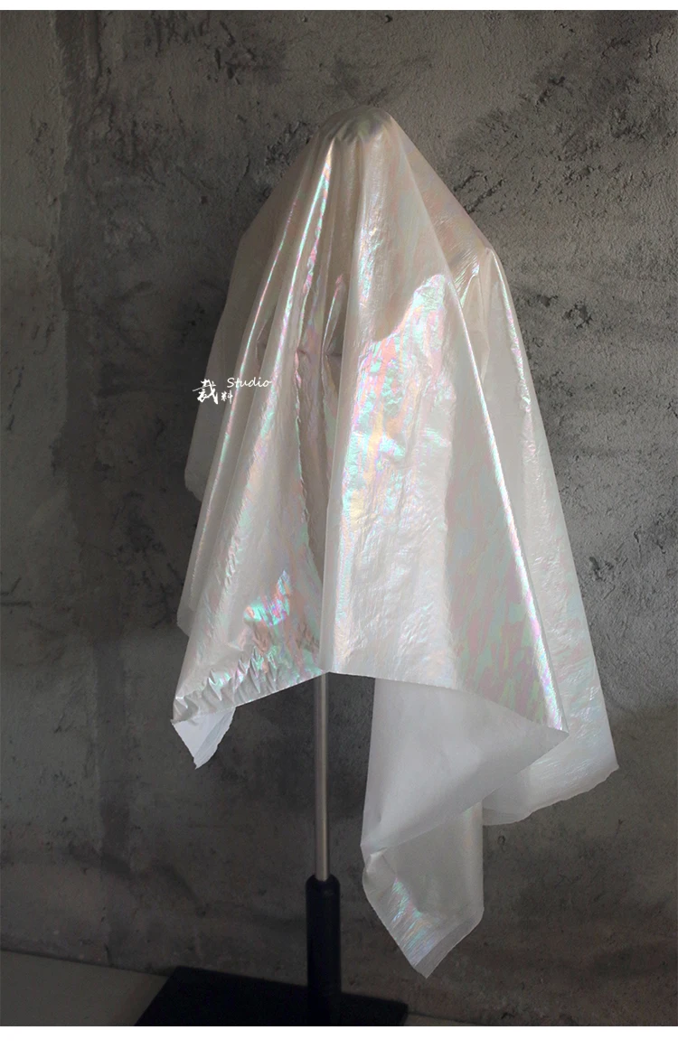 Яркая лазерная Белая Иллюзия градиентная ткань текстура ручной работы