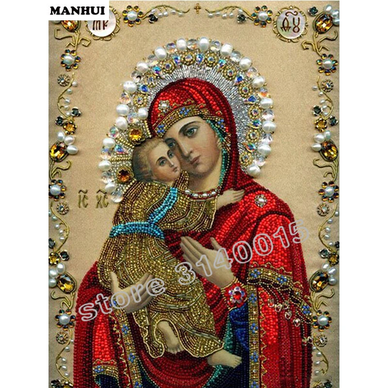 Серия святых матерей, алмазная живопись, алмазная вышивка, иконы, религиозная картина по номерам, мозаика, украшение для дома BEF217
