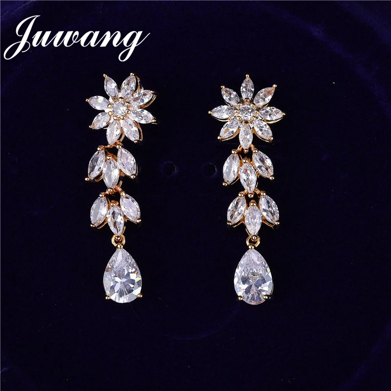 JUWANG золото Дубай ювелирные наборы Parure Bijoux Femme Mariage элегантный Африканский комплект ювелирных изделий для женщин Подарки на день Святого Валентина 925