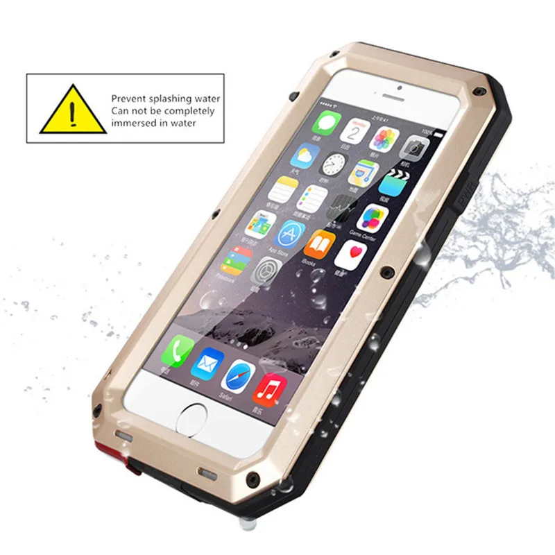 Armor Case Shock Anti Drop Shockproof Metal Aluminum + Silicone Protective Cover For iPhone X 5 5S 6 6S 7 8 Plus 10 |