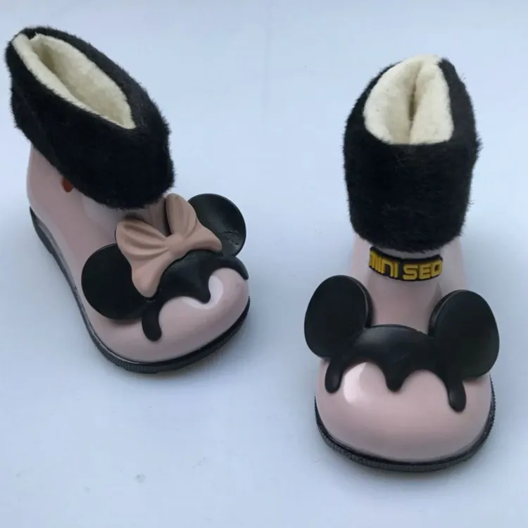 Зимние детские непромокаемые ботинки Melissa Mini прозрачные сандалии для девочек