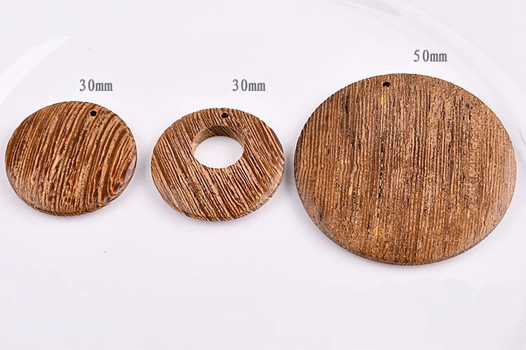 DIY корейская мода ретро серьги клипсы Материал Дерево Деревянные ювелирные изделия аксессуары геометрический кофейный цвет