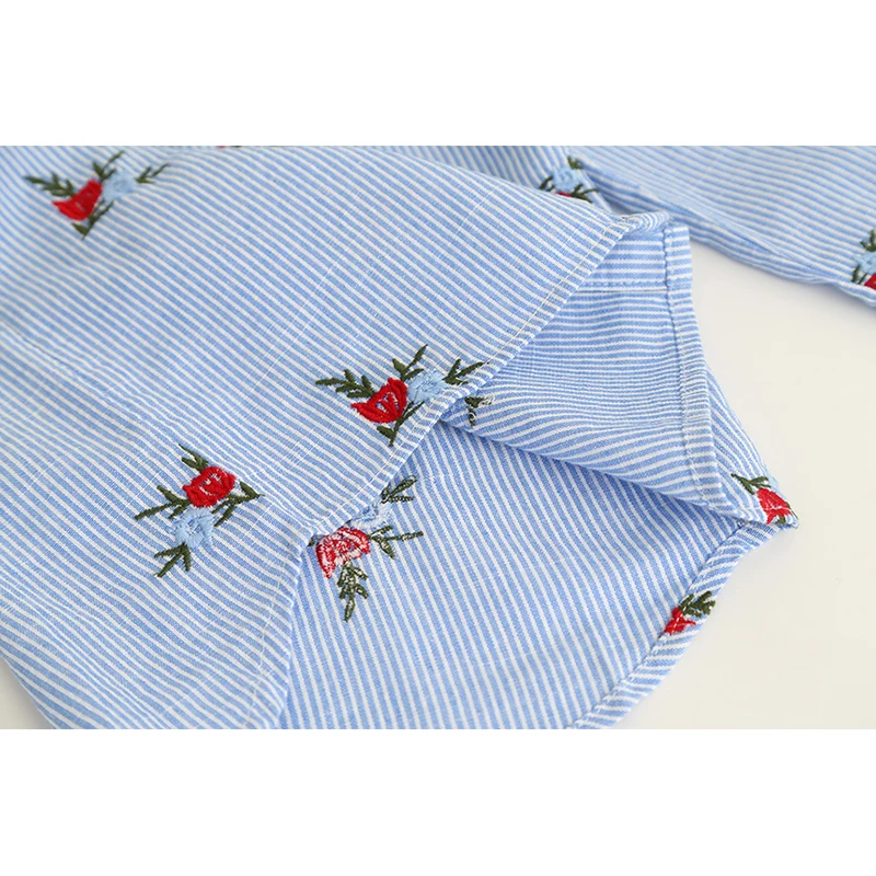 Рубашки для девочек Новинка 2017 года осенняя брендовая блузка маленьких Детские