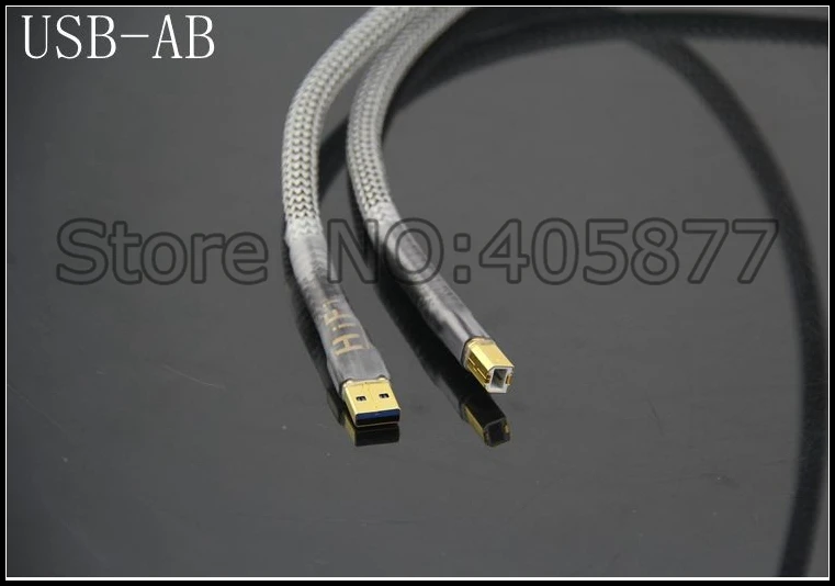Hi End 1M A to B USB аудио кабель OFC посеребренный Hifi кабель|cable ofc|usb hifi cableaudio cable |